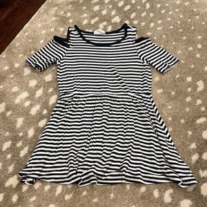 Crazy 8 Kids Black and White Striped Dress. Size XS 4